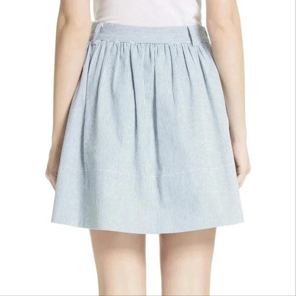 Kate Spade Railroad Stripe Denim Skirt - Picture 3 of 8